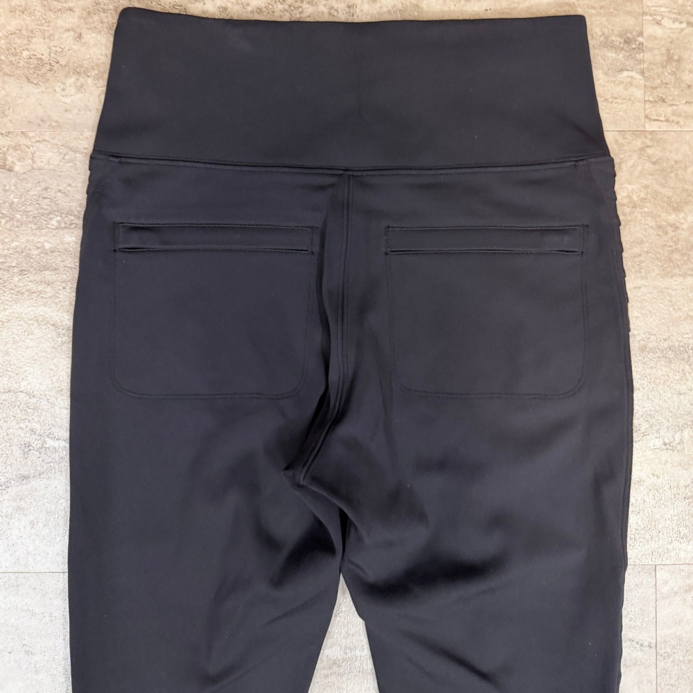 Athleta Delancey Moto Tight Black High Rise Leggings Ankle Zip Small - Picture 6 of 6